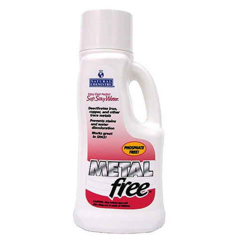 Natural Chemistry Metal Free protects pool water for a clearer, stain-free surface.