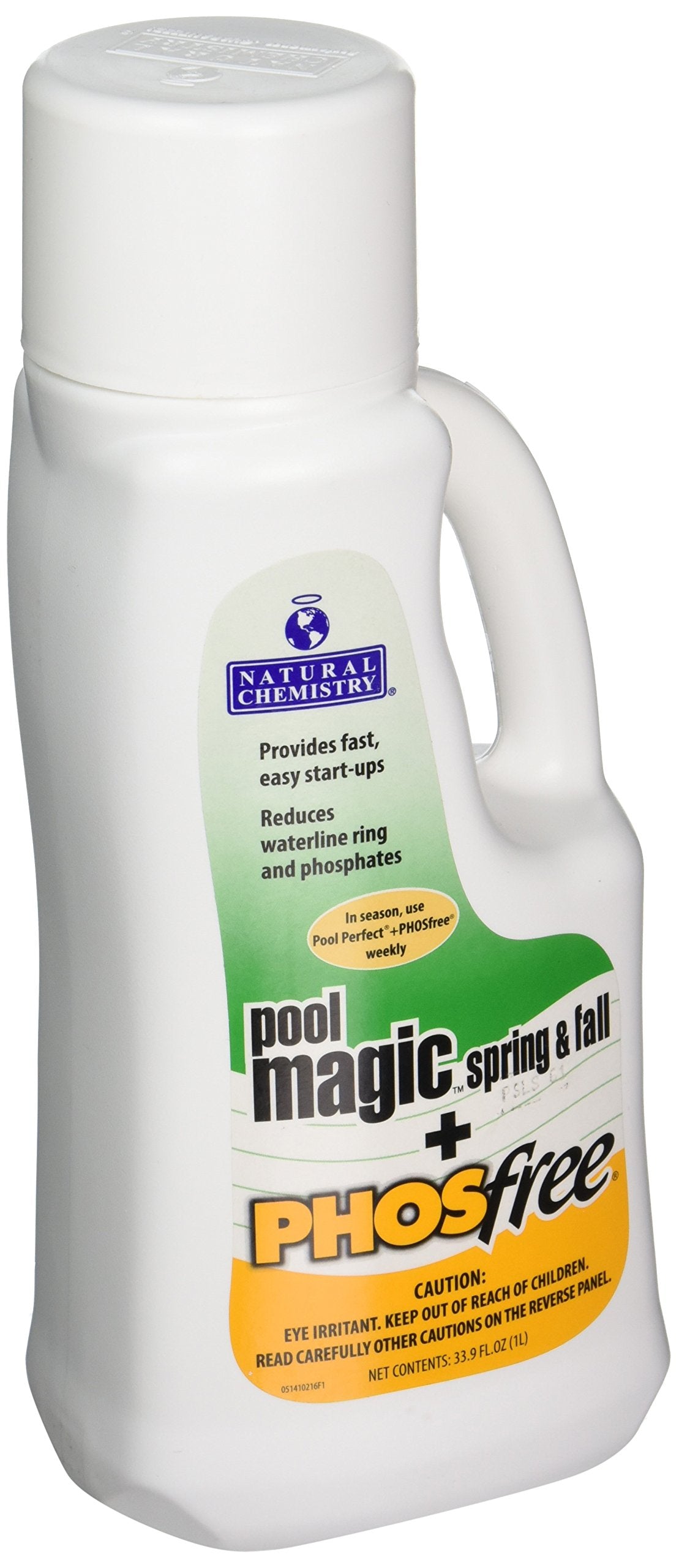 Natural Chemistry Pool Magic + PhosFree bottle for easy pool opening and soft water.