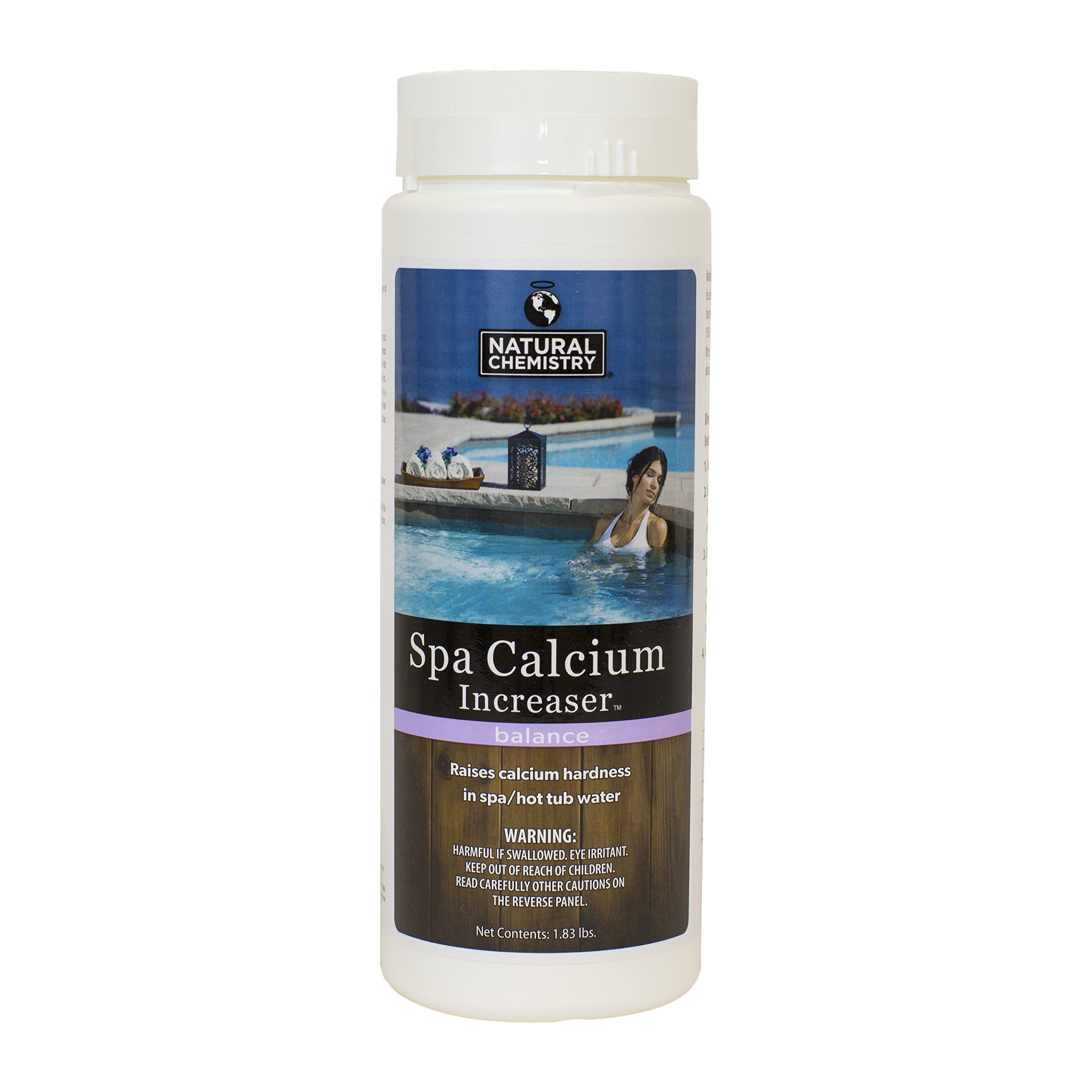 Natural Chemistry Spa Calcium Hardness Increaser bottle raises calcium for clearer spa water