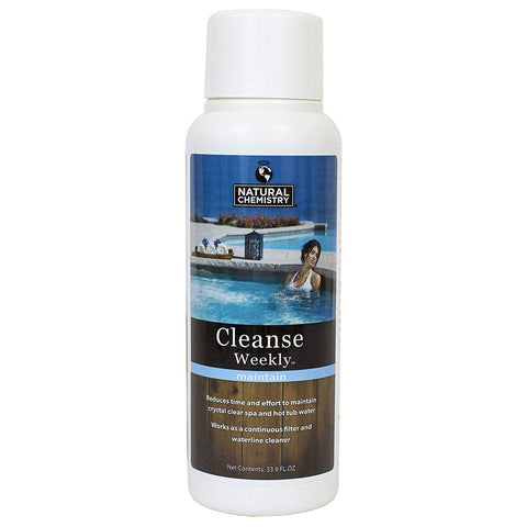 Natural Chemistry Spa Cleanse Weekly bottle for clearer spa water and easier maintenance