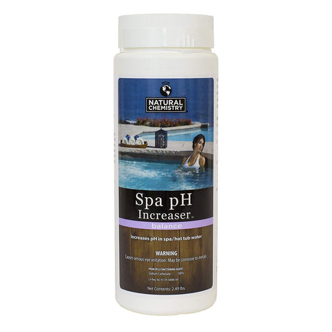 Natural Chemistry Spa pH Increaser bottle maintains a comfortable spa water balance.