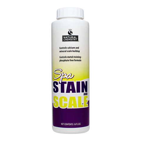 Natural Chemistry Spa Stain Scale in use preventing mineral buildup on spa components.