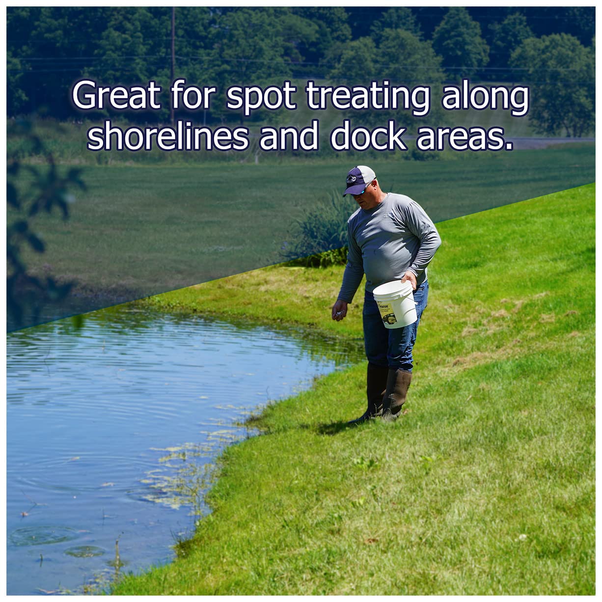 Natural Waterscapes Muck Remover Pellets premium bacteria blend targets organic waste.
