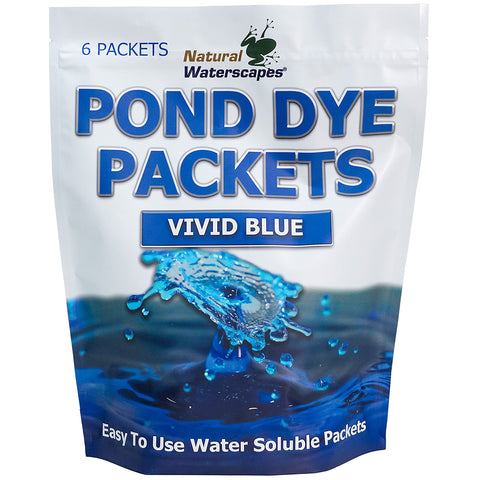 Natural Waterscapes vivid blue pond dye packets brighten outdoor ponds with vibrant color