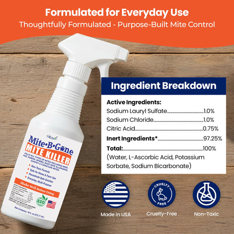 Naturasil clover mite spray for garden and home surfaces.