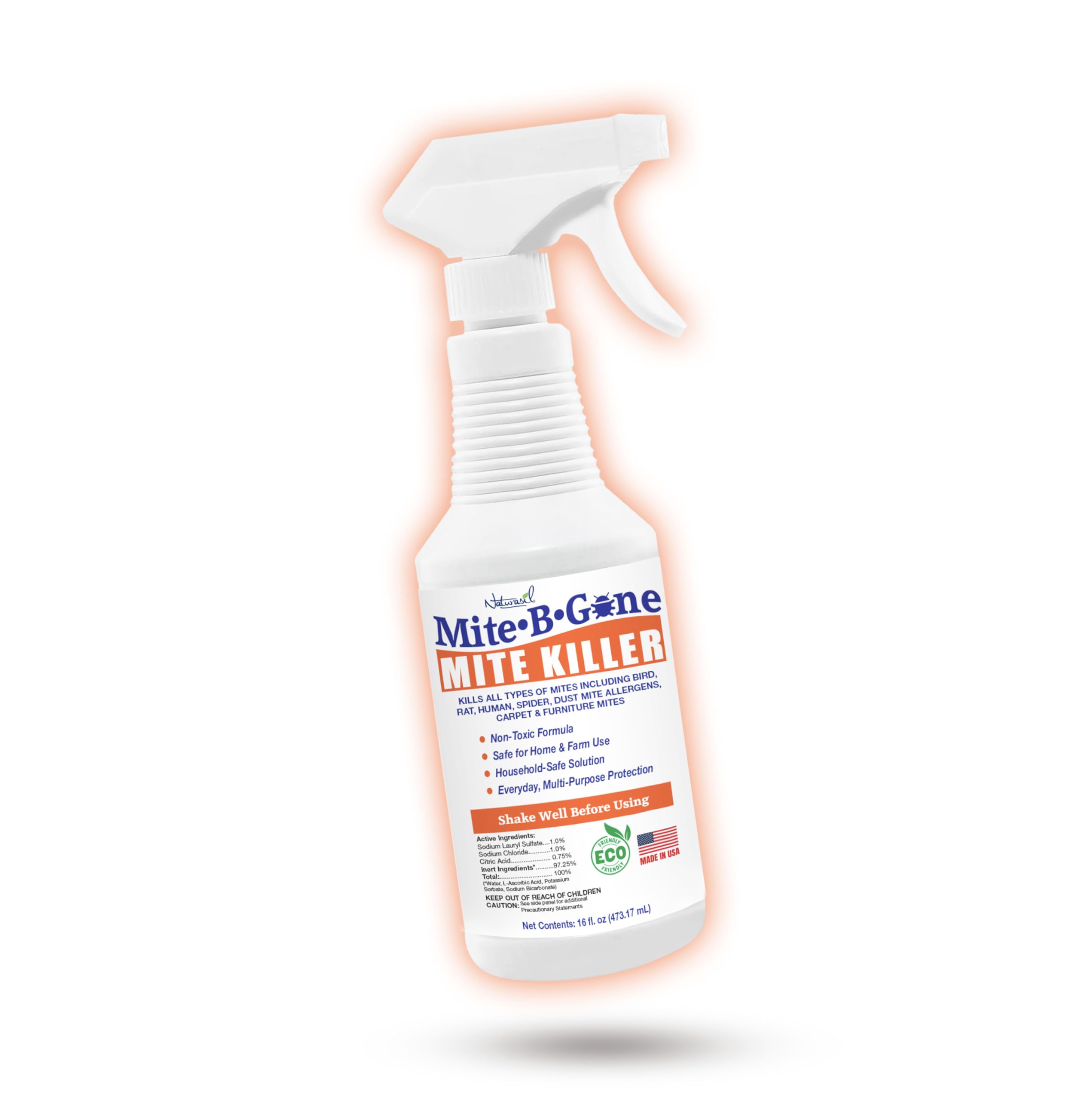 Naturasil Dust Mite Killer Spray 16oz bottle targets hidden mites for safer home use.