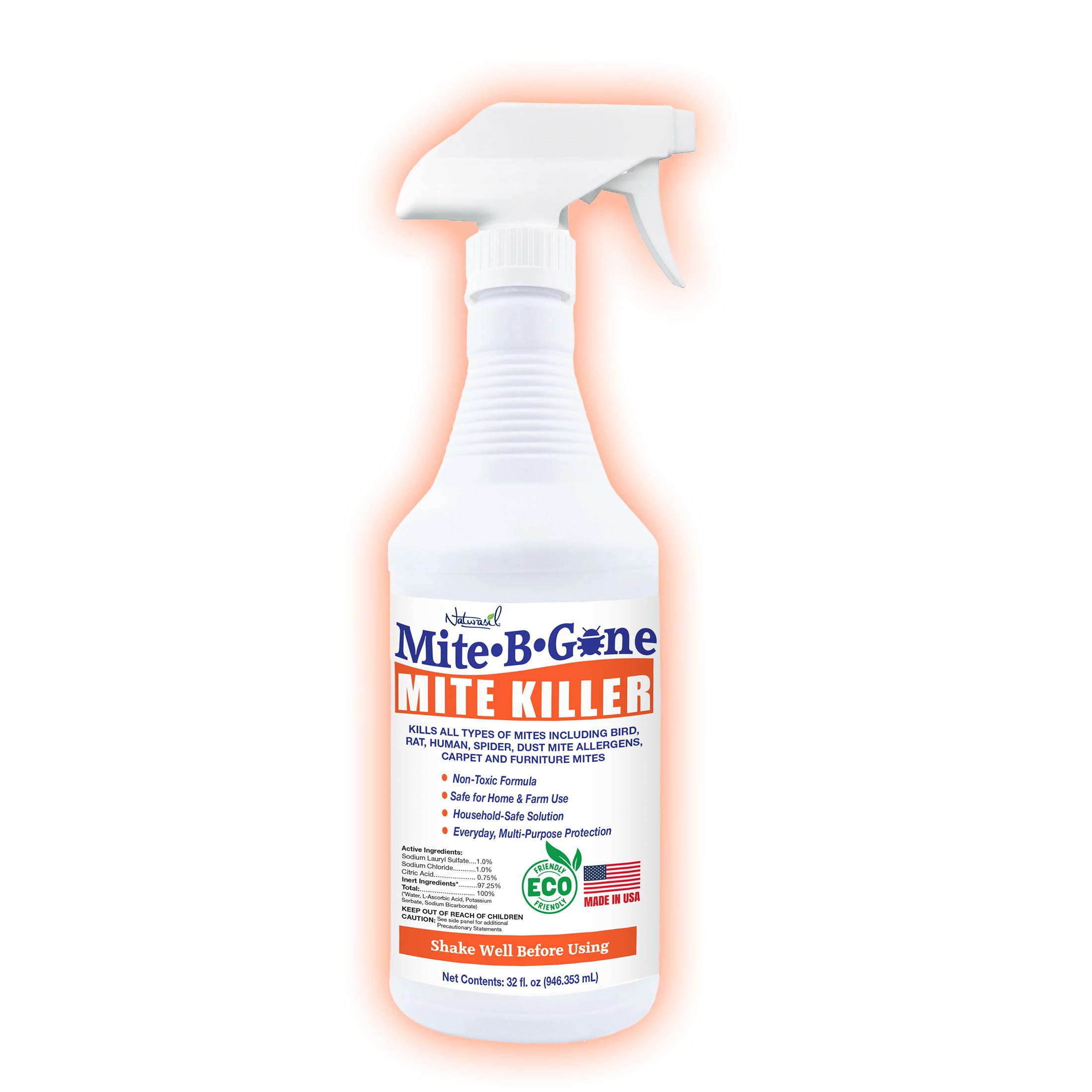 Naturasil Mite Killer Spray 32oz bottle for quick mite control in homes.