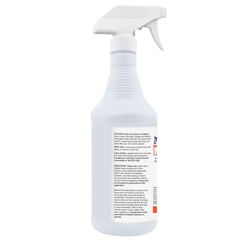 Naturasil Mite Killer Spray application mist ensures even coverage for effective mite treatment.