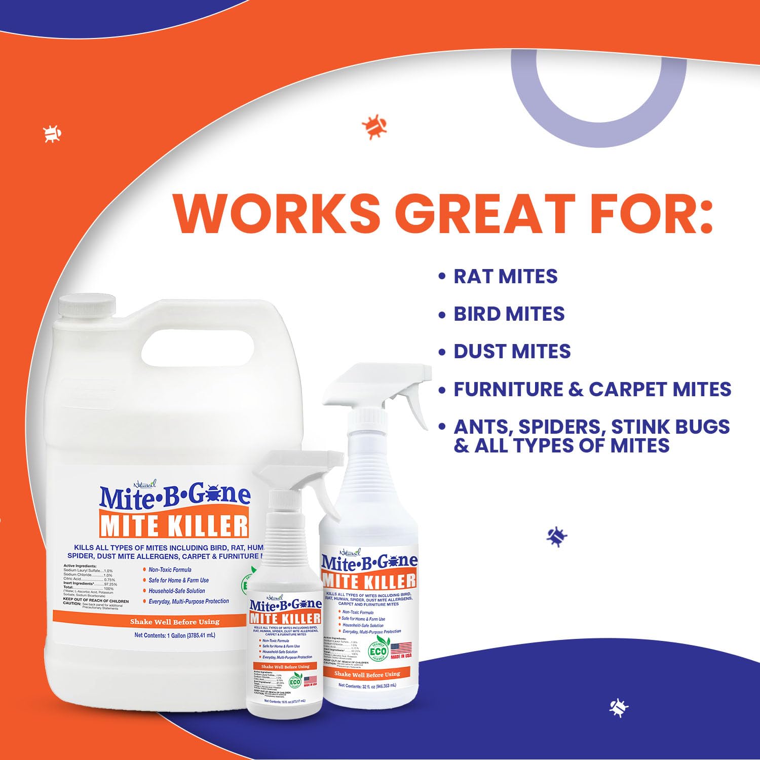 Naturasil Mite Killer Spray hands-application shows quick treatment in coops and cages.