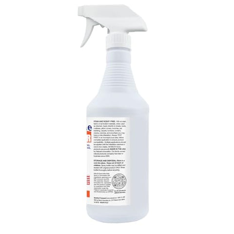 Naturasil Mite Killer Spray label closeup highlights ingredients and directions.