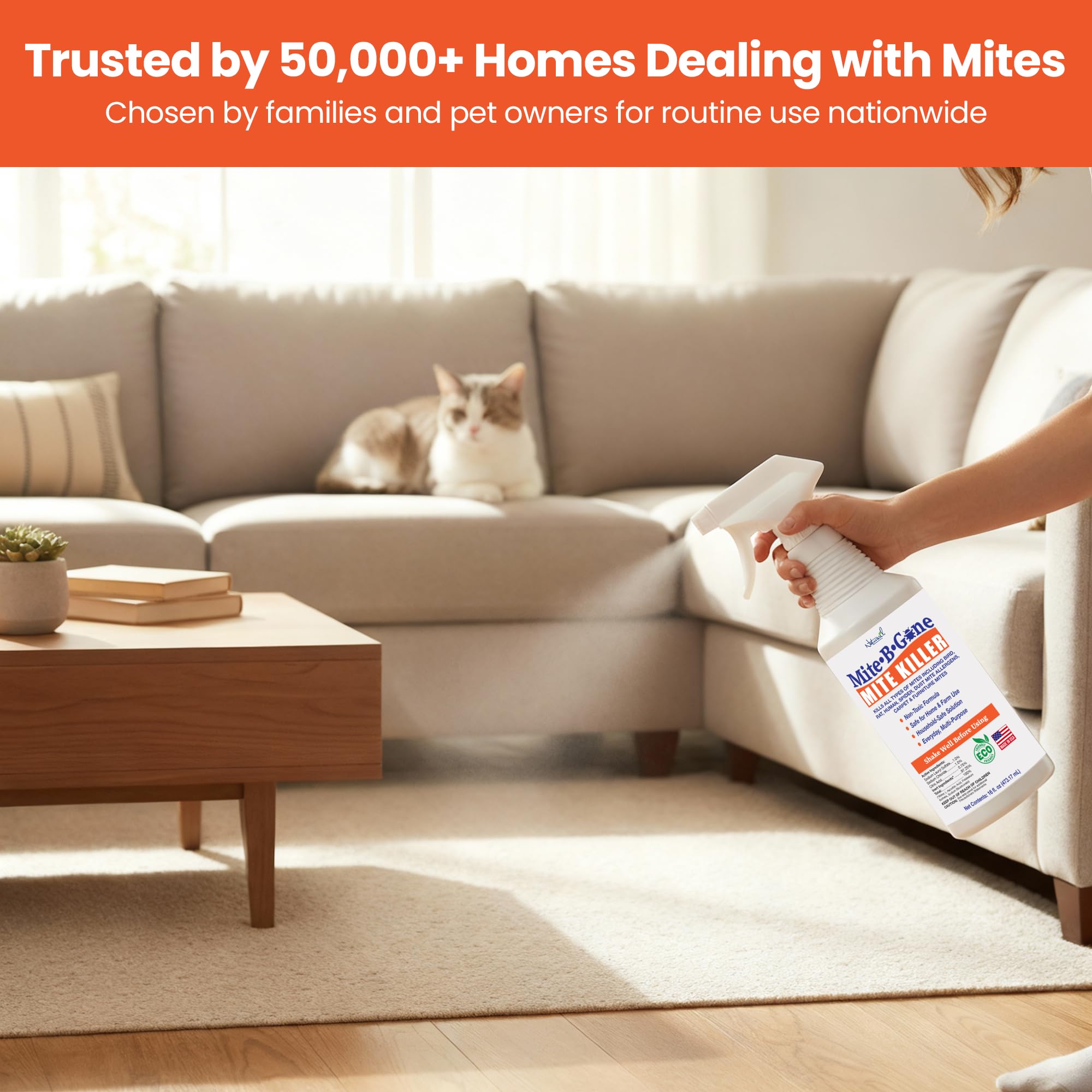 Naturasil rat mite killer spray protects bedding and crevices from mites.