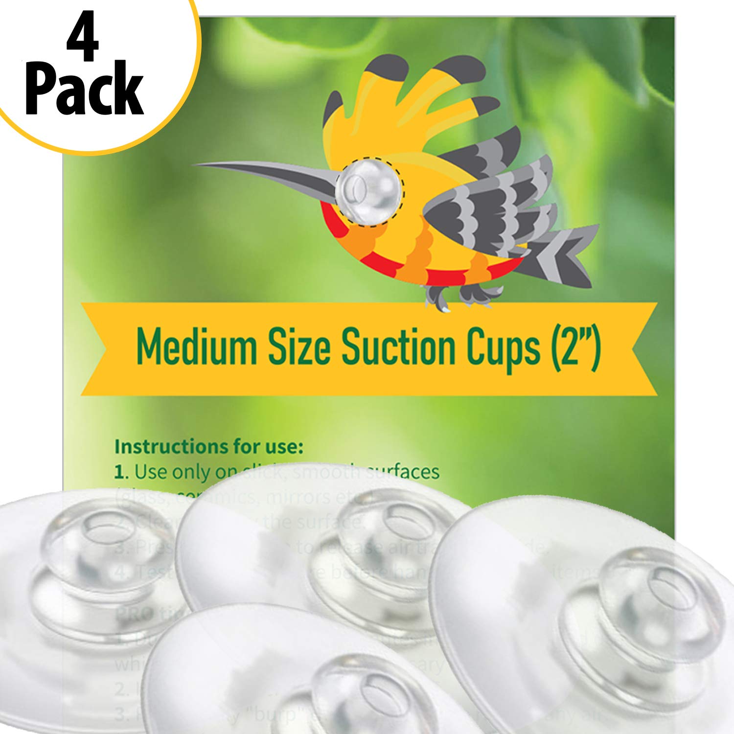 Nature Anywhere heavy-duty suction cups for shower accessories and bath organizers.