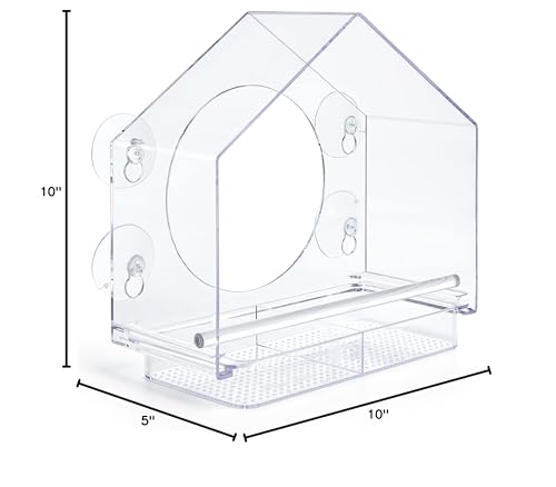 No-assembly window bird feeder ready for instant backyard viewing