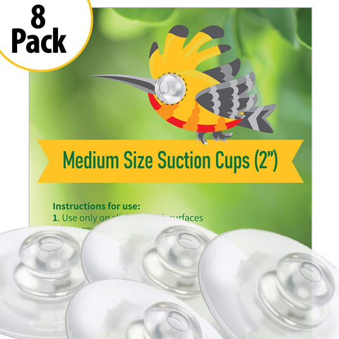 Nature Anywhere replacement suction cups on a window showing easy installation and strong hold.