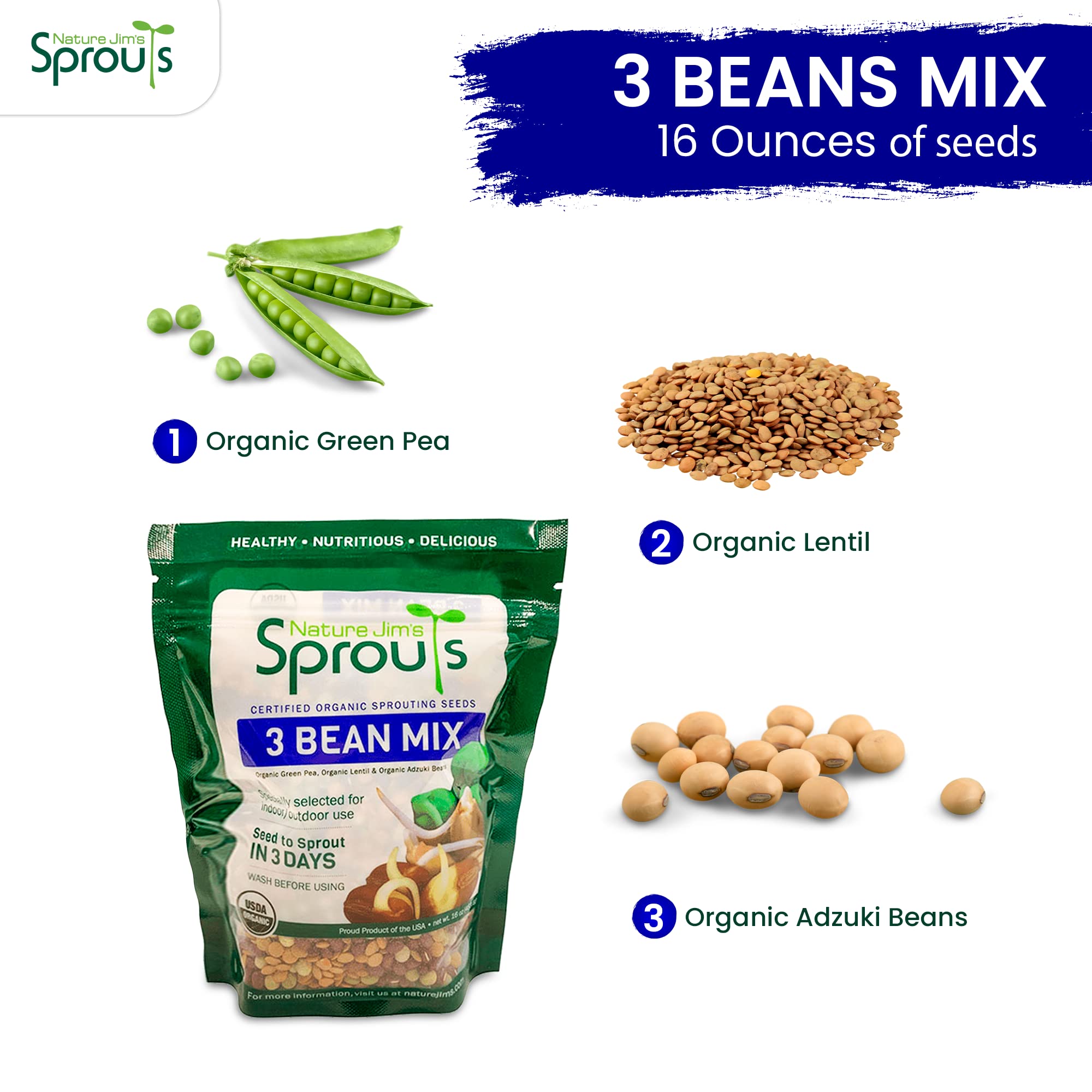 Nature Jim's Sprouts nutrition-rich sprouts, flavorful addition to meals and snacks