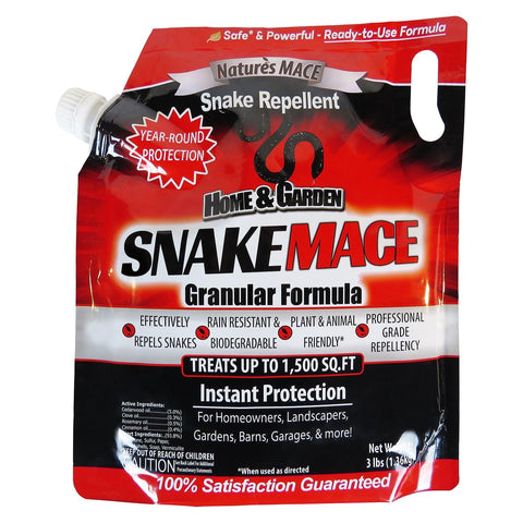 Nature's MACE Snake Mace packaging shown for easy, ready-to-use outdoor protection.