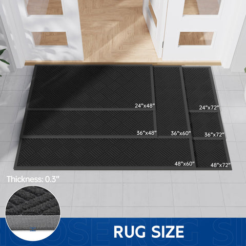 Naturei 24x48 inch door mat fits standard entry thresholds