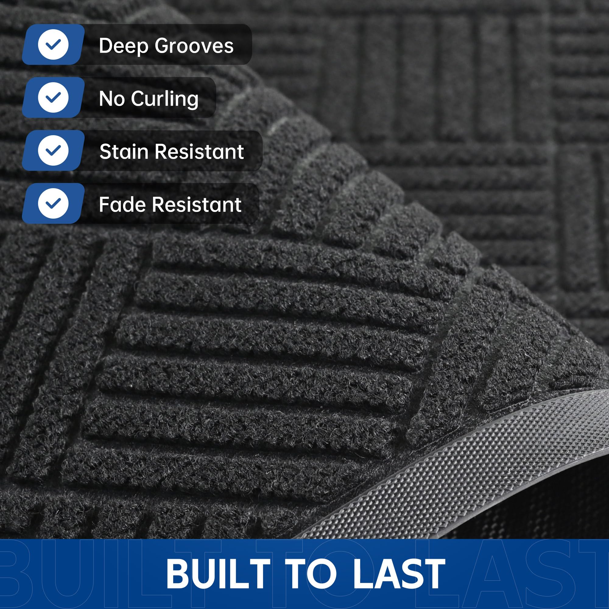 Naturei non-slip backing prevents slipping on slick floors