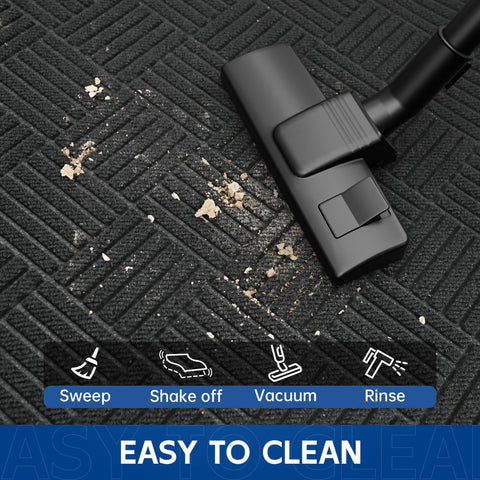 Naturei stain-fade-resistant mat stands up to weather and traffic.
