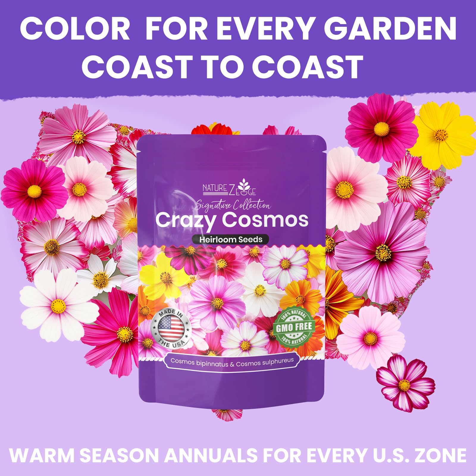 NatureZ Edge made-in-USA seed packaging ensures quality and freshness.