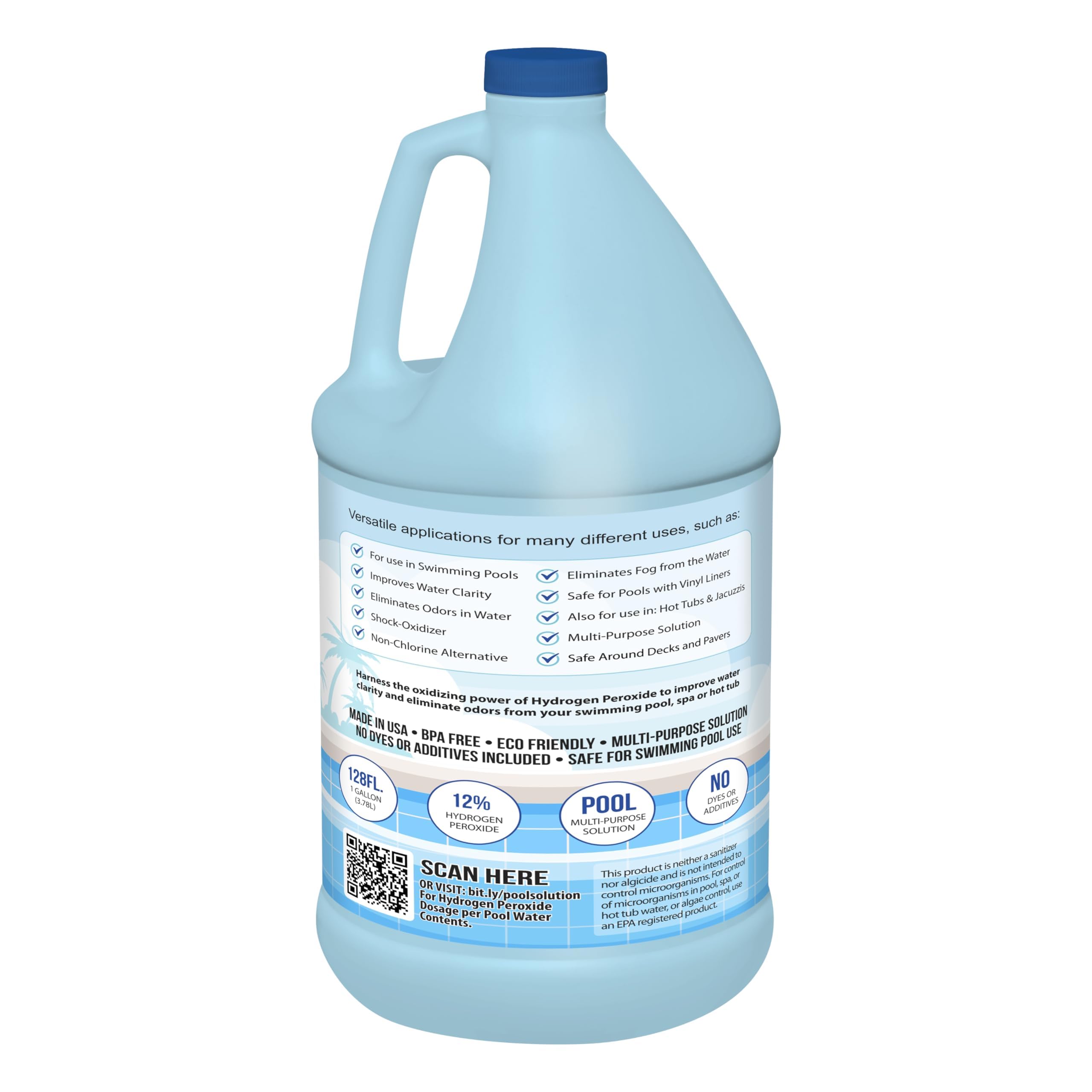 Nature's Freedom hydrogen peroxide in hot tub support non-chlorine sanitization and clarity