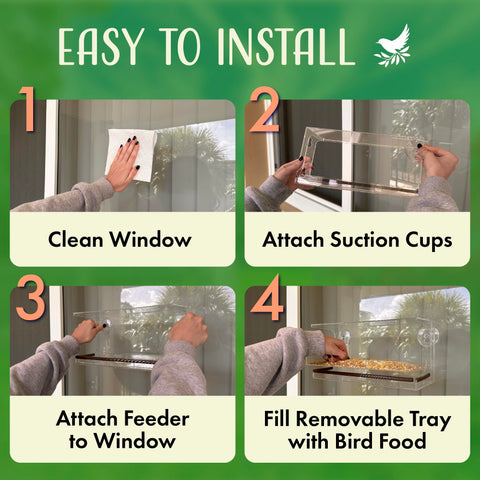 Kids and seniors enjoy eye-level bird watching with Nature's Hangout feeder.