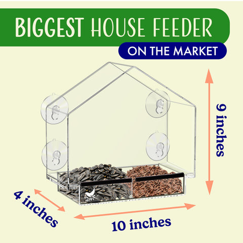 Drip holes in Nature's Hangout feeder keep seeds dry during weather
