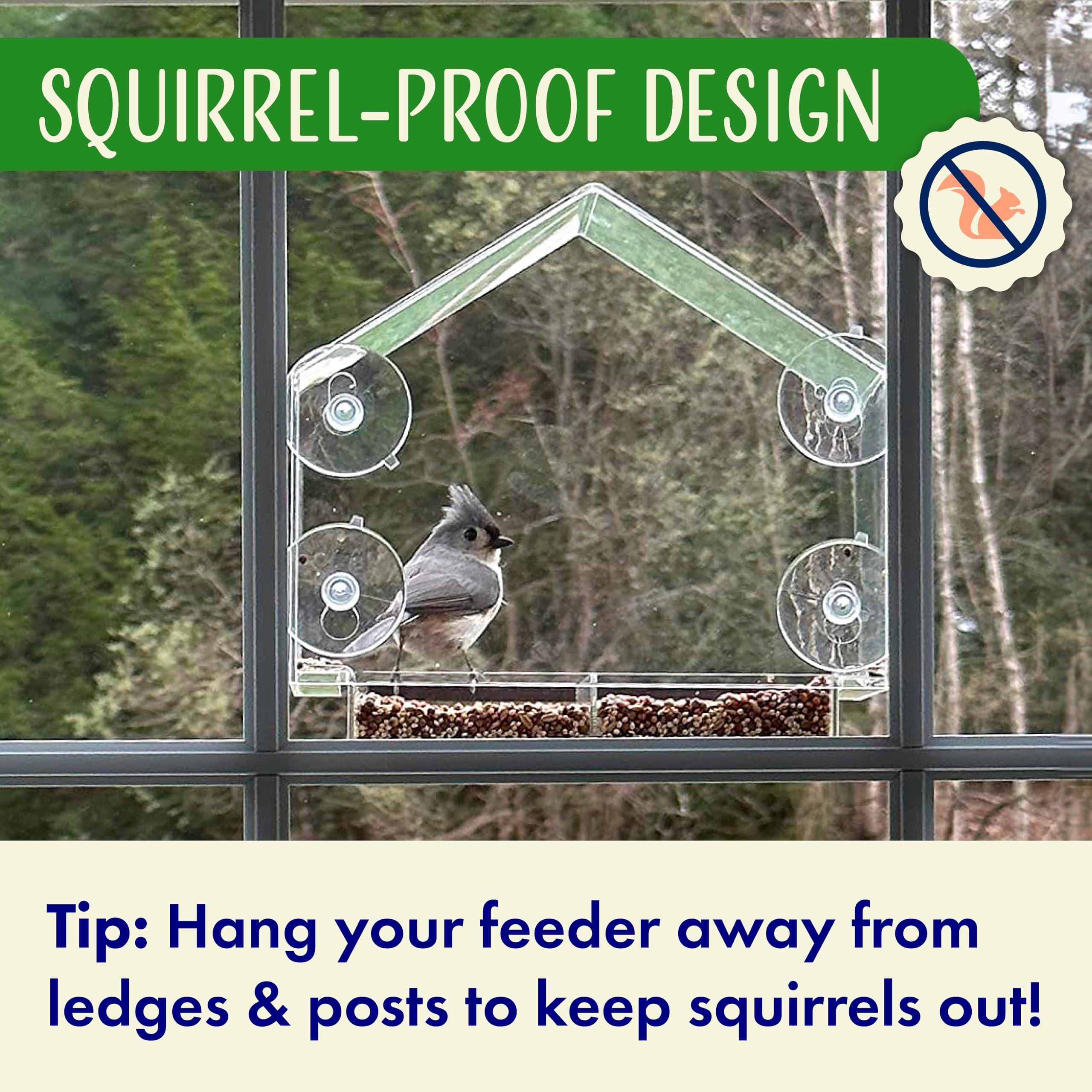 Nature's Hangout packaging box for window bird feeder as a gift