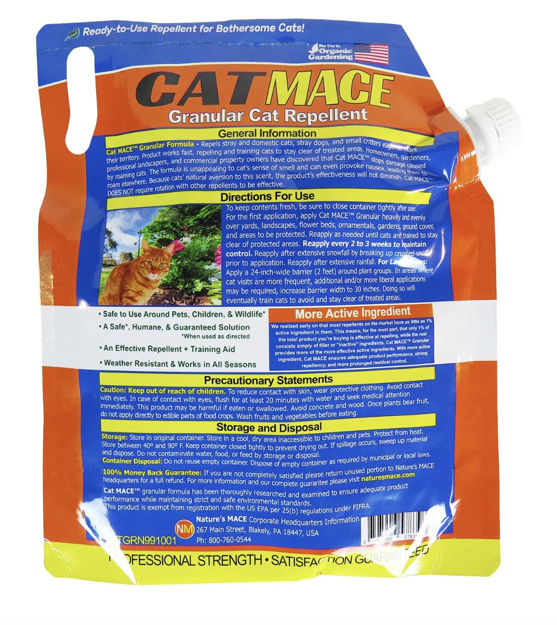 Nature's MACE Cat Mace all-season protection for gardens.
