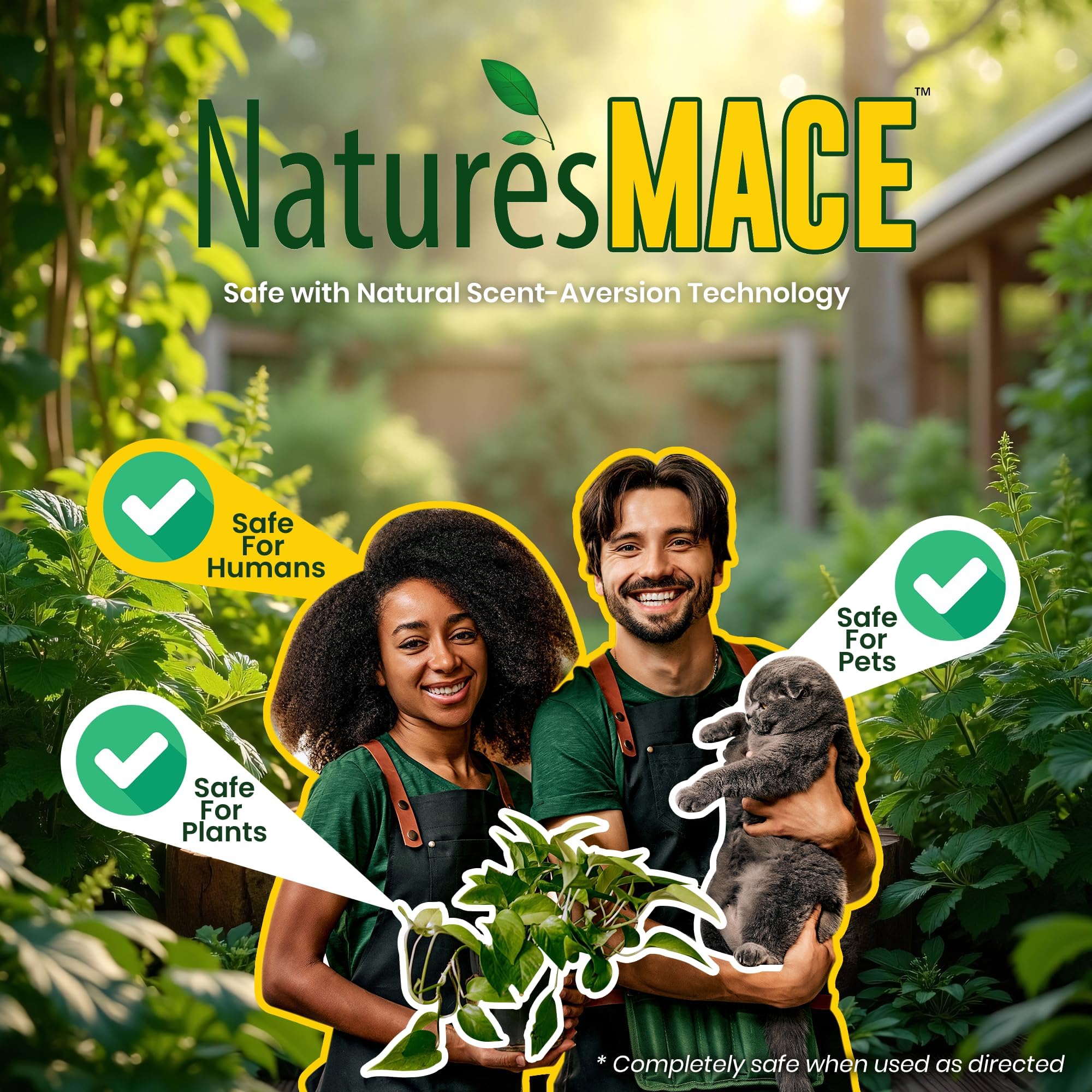 Nature's MACE Cat Repellent contains peppermint, cinnamon, castor oils for deterrence
