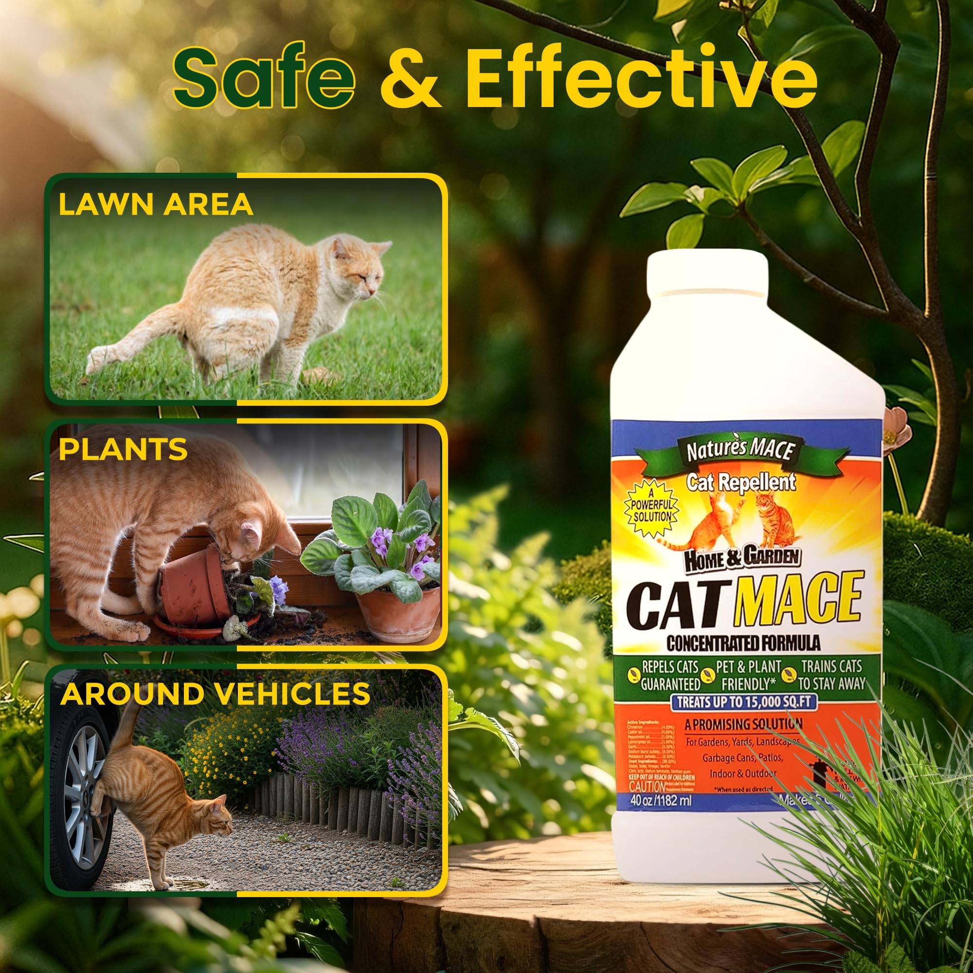 Nature's MACE Cat Repellent 40oz being applied for indoor training