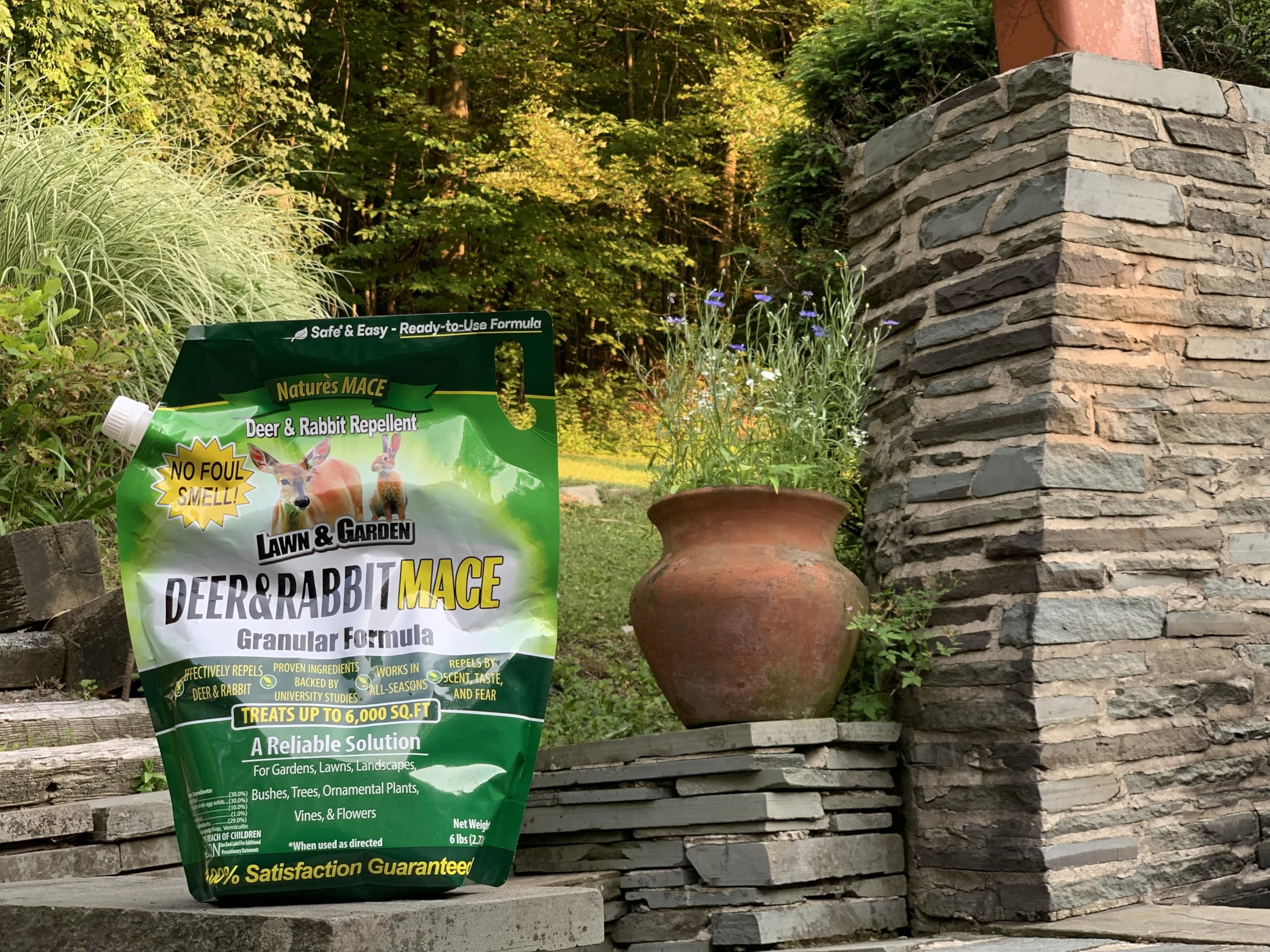 2.5 lb Nature's MACE bag ready for larger outdoor spaces.