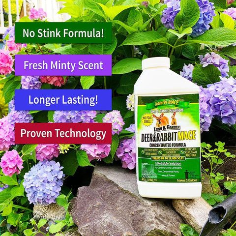 Nature's MACE mint-scented formula creates pleasant, deer-deterring aroma