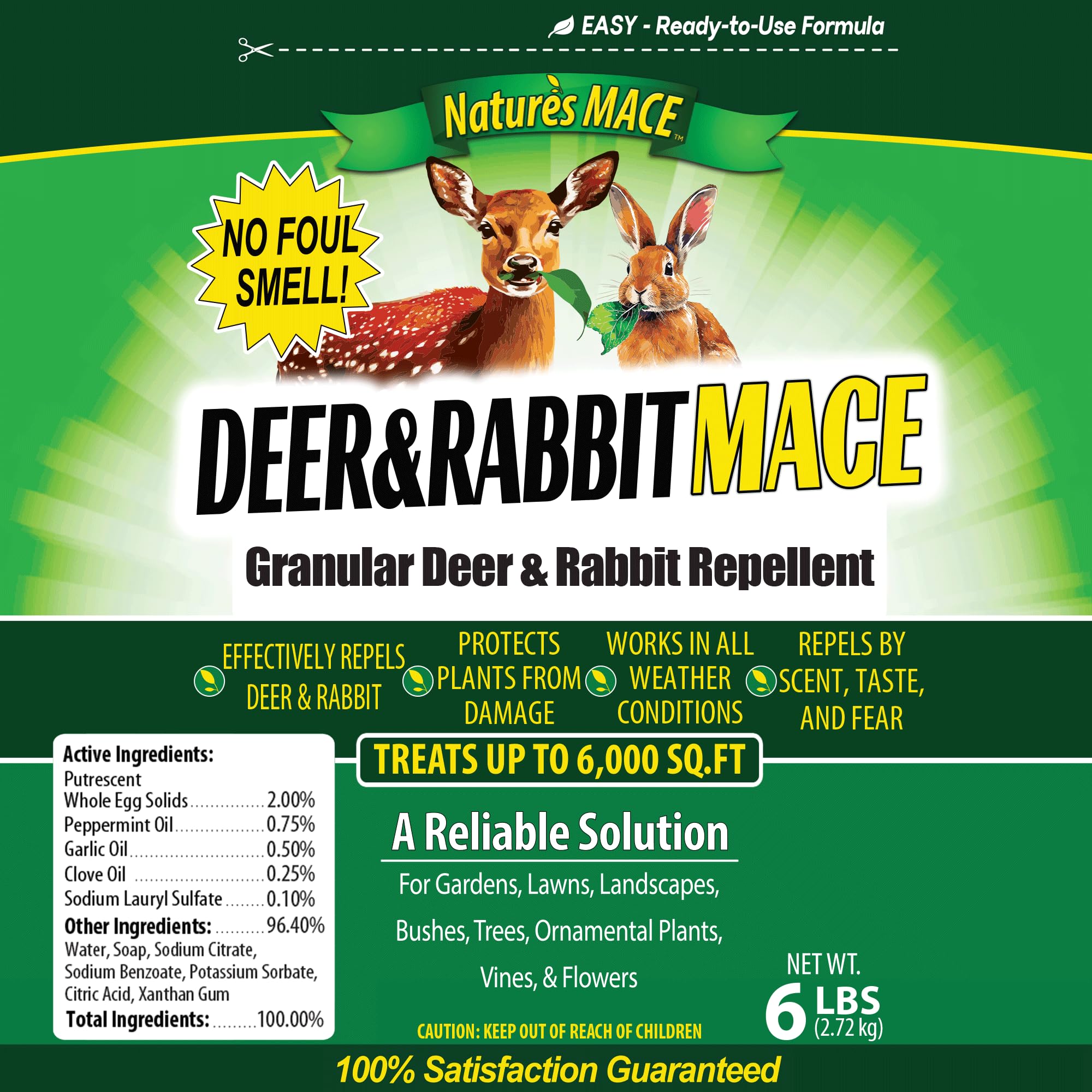 Nature's MACE Deer Repellent Easy 18-inch protection zone around plant groups