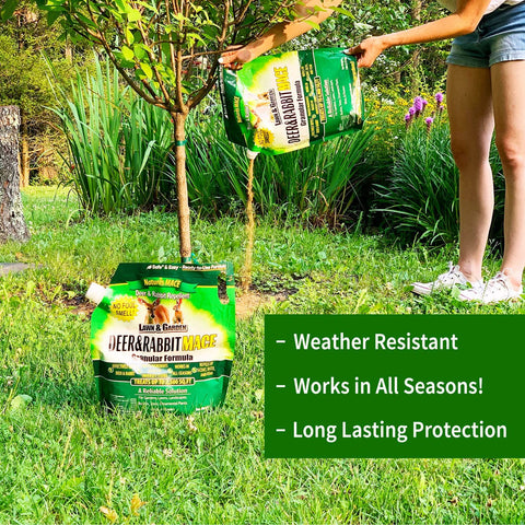Nature's MACE Deer Repellent Granular keeps garden blooms safe from deer and rabbits