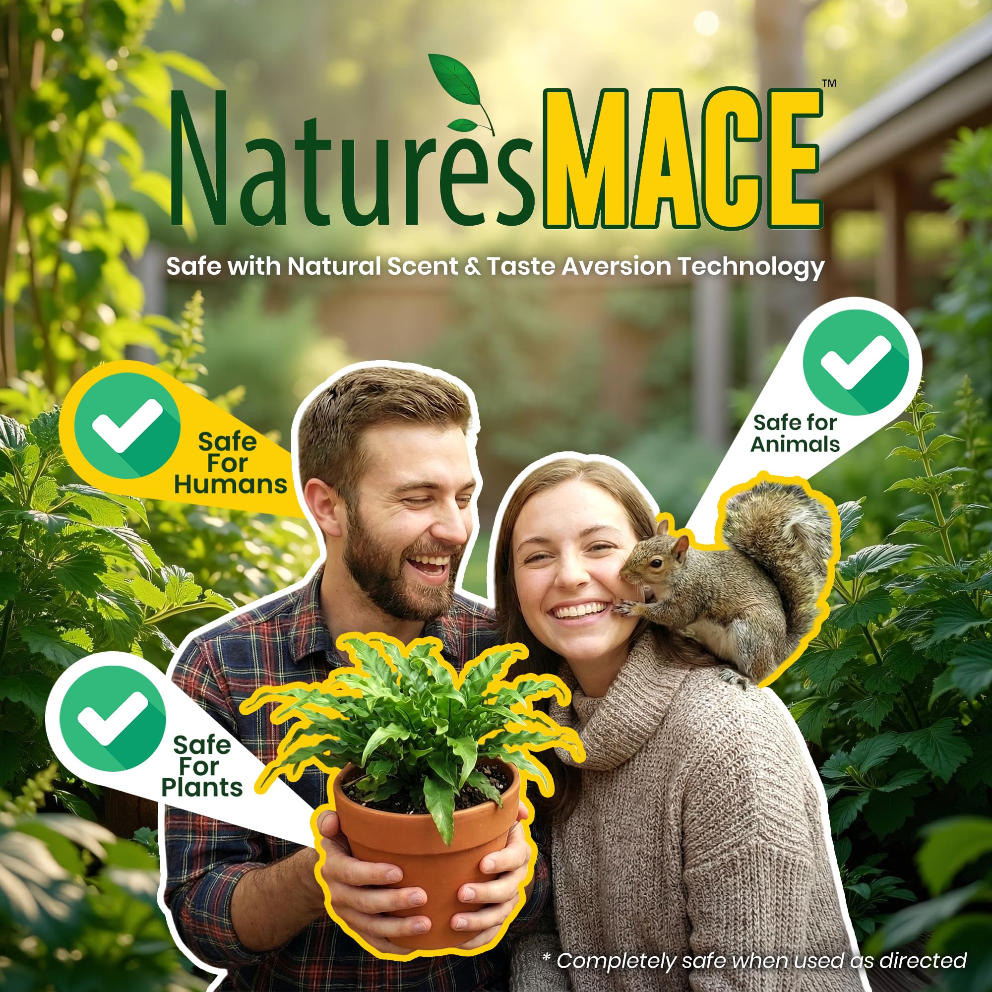 Nature's MACE garden spray offers simple weekly protection.
