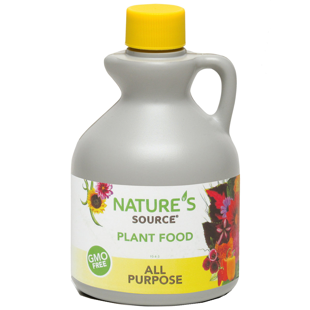 NATURE'S SOURCE plant food bottle focuses on easy mixing for healthier indoor and outdoor plants