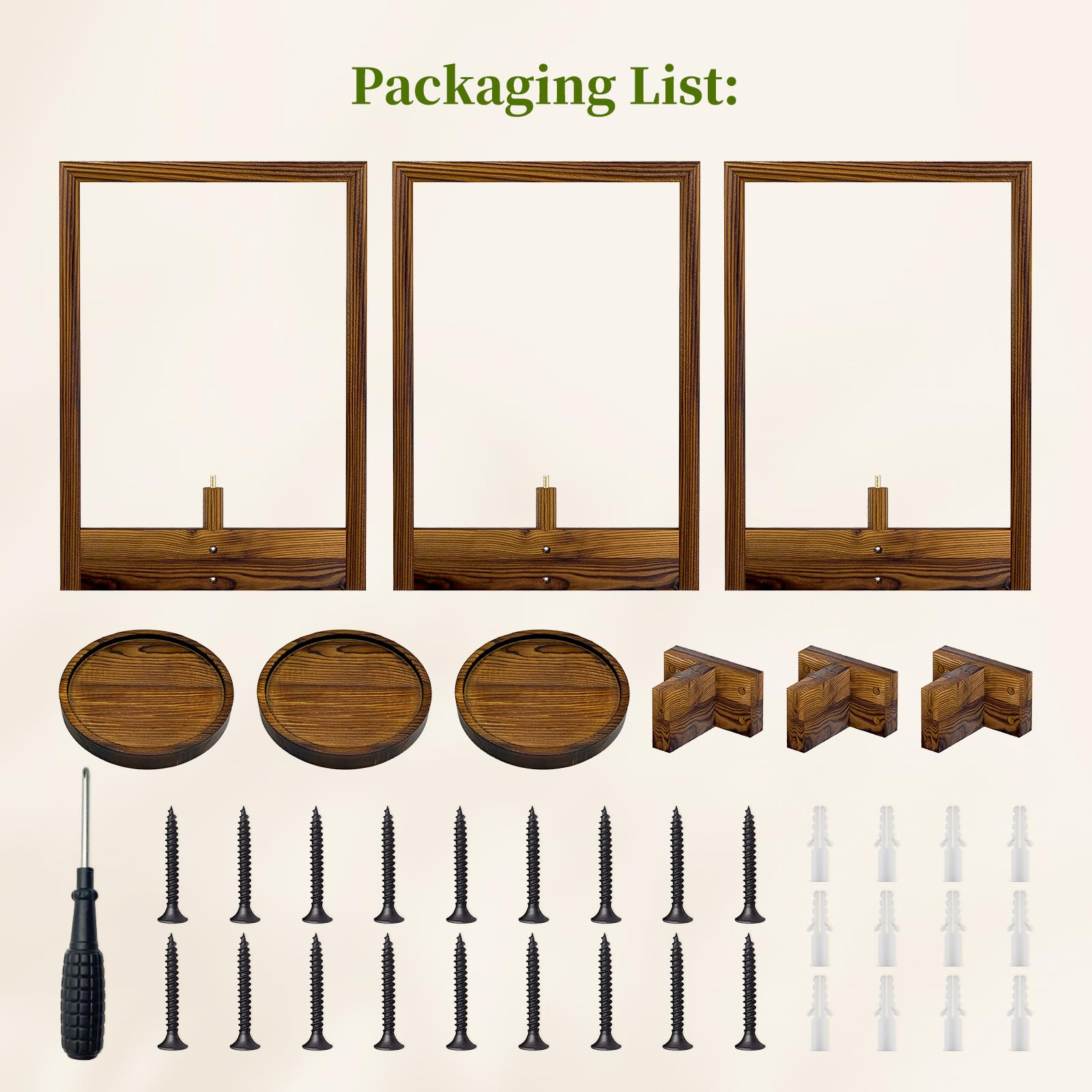 NATURE'S SOURCE three-pack set maximizes space with cohesive plant display.