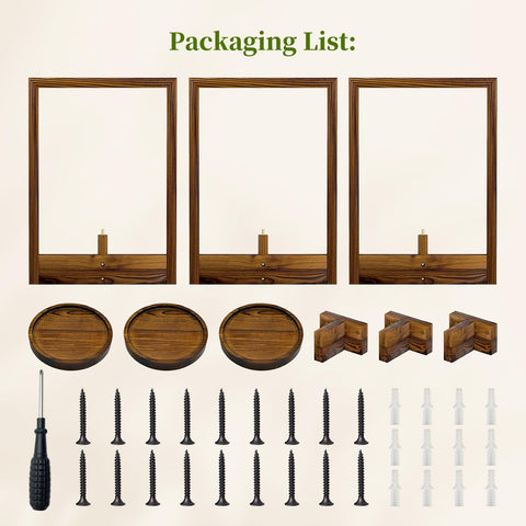 NATURE'S SOURCE three-pack set maximizes space with cohesive plant display.