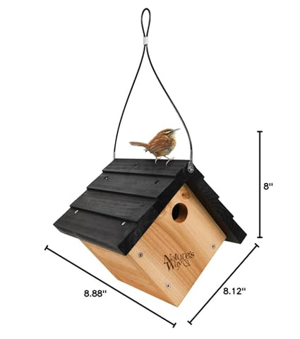 Nature's Way CWH1 Cedar Wren House attracts wrens and chickadees to yards