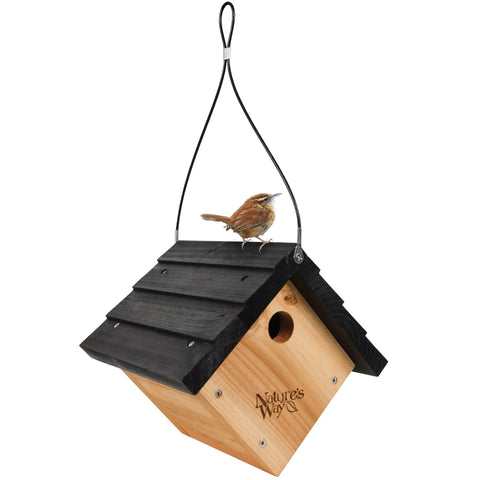 Nature's Way CWH1 Cedar Wren House exterior highlights premium cedar for lasting outdoor use