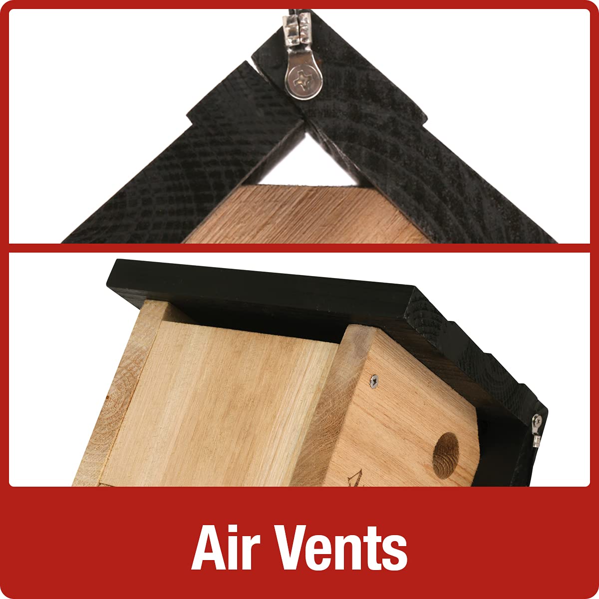 Nature's Way CWH1 Cedar Wren House vinyl-coated hanging cable for secure mounting