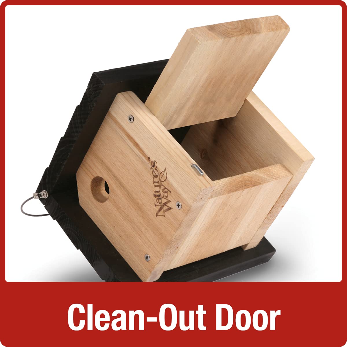 Nature's Way CWH1 Cedar Wren House one-eighth inch opening deters larger birds