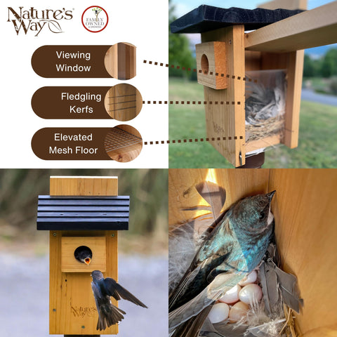 Nature's Way CWH4 predator guard protects young birds at entrance