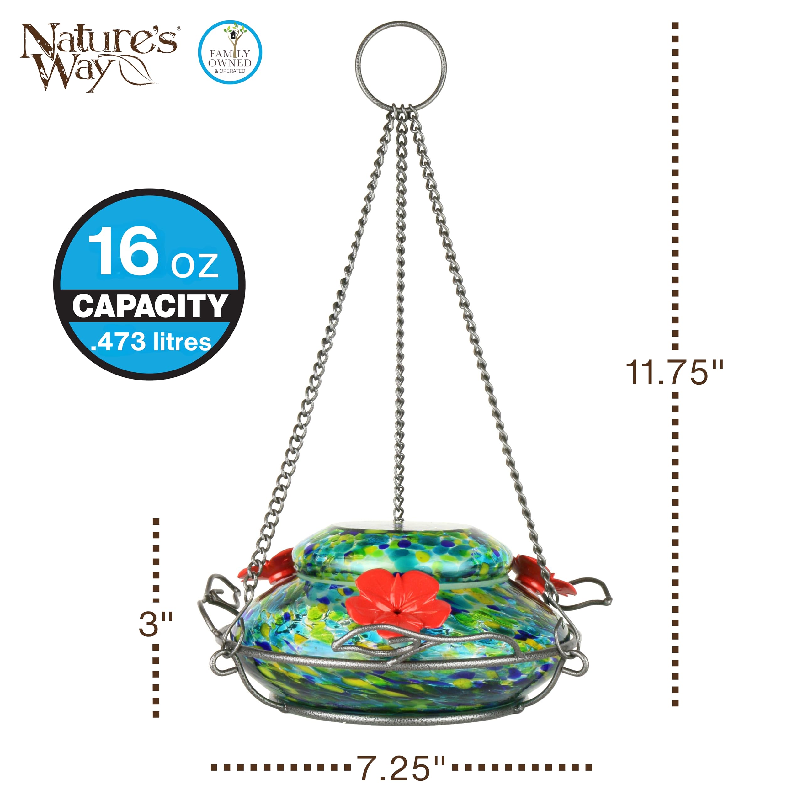 Nature's Way GHF7 wide opening eases filling and cleaning.