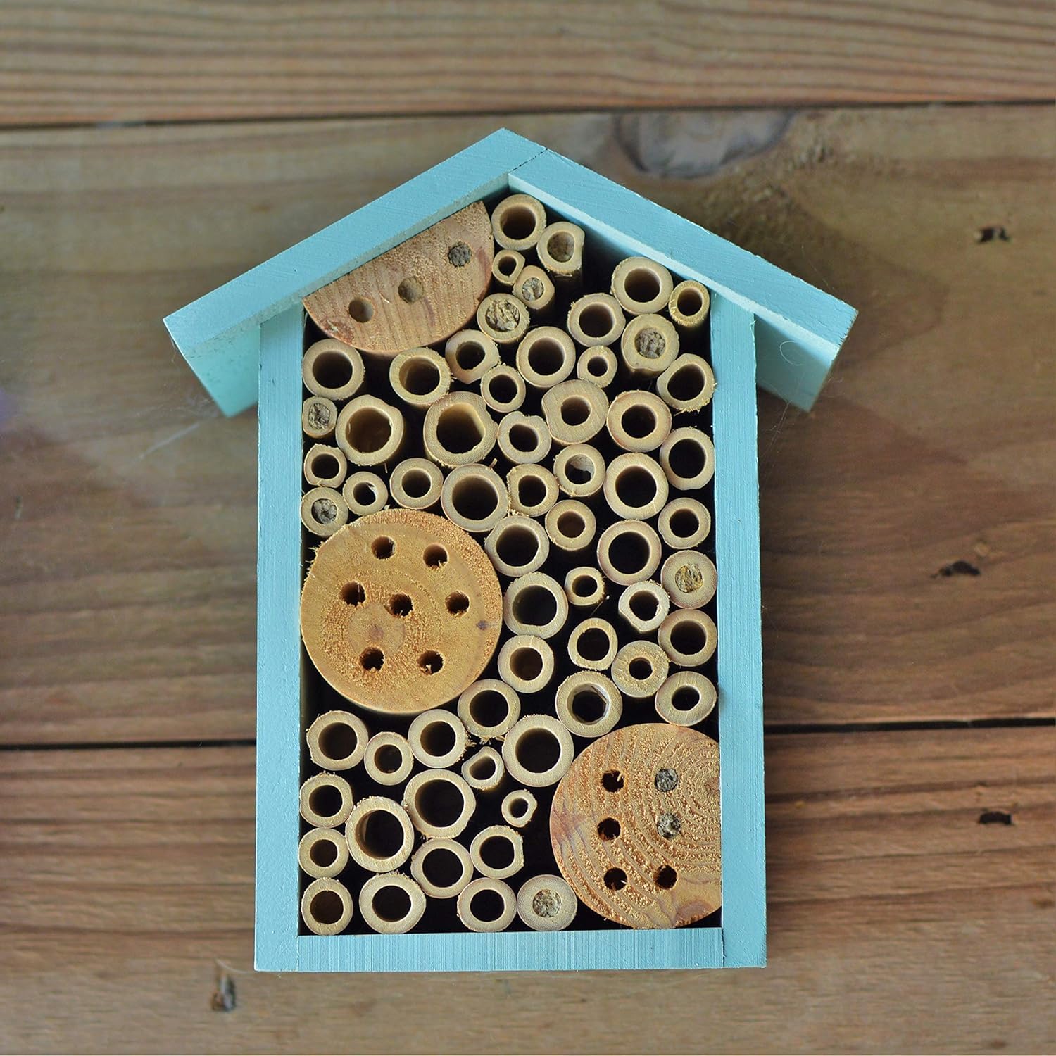 Nature's Way PWH1-C Teal Bee House durable teal wood
