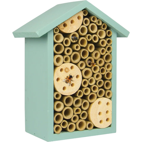 Nature's Way PWH1-C Teal Bee House front view inviting pollinators for garden health