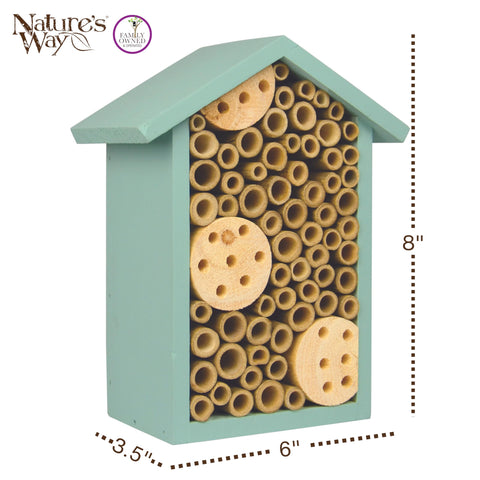 Nature's Way PWH1-C Teal Bee House hanging mount enables easy installation