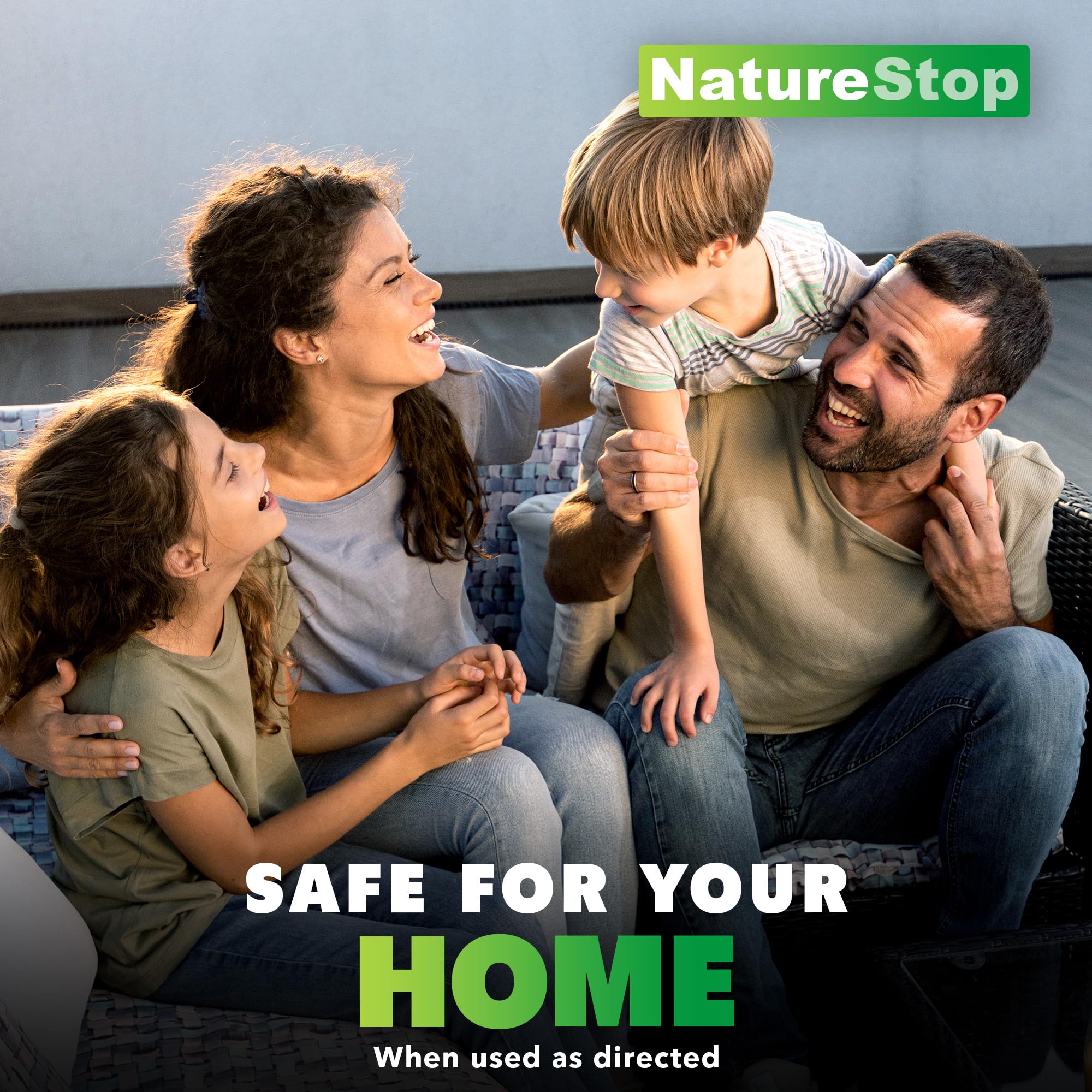 NatureStop lizard repellent spray at garage entry to deter lizards