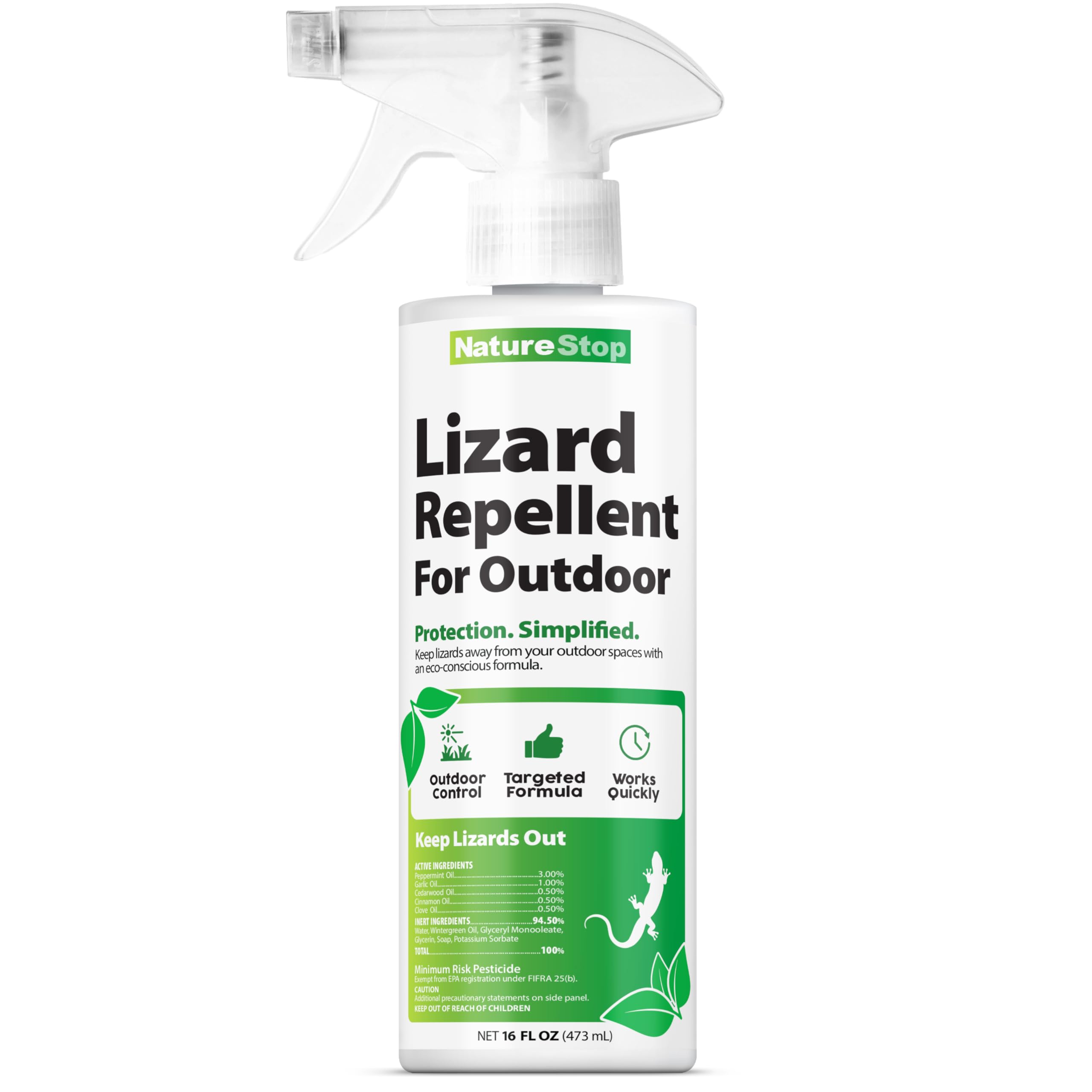 NatureStop lizard repellent spray on patio deters lizards
